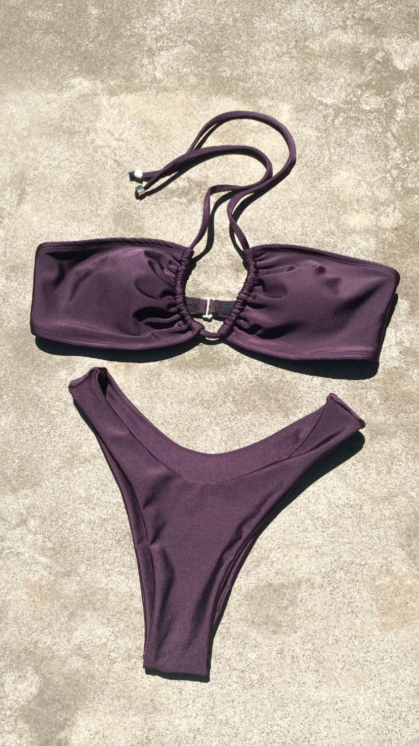 Bikini palm triángulo mora + Calzón sin costuras
