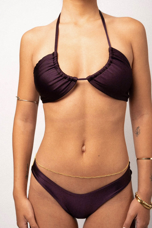 Bikini palm triángulo mora  + Calzón sin costuras